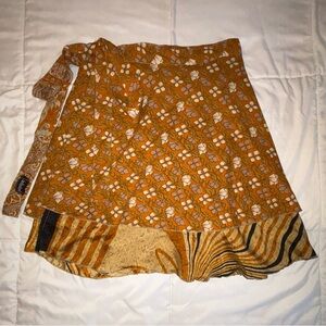 Jedzebel Magic Wrap Skirt Silk Blend Boho Convertible Skirt Top Coverup